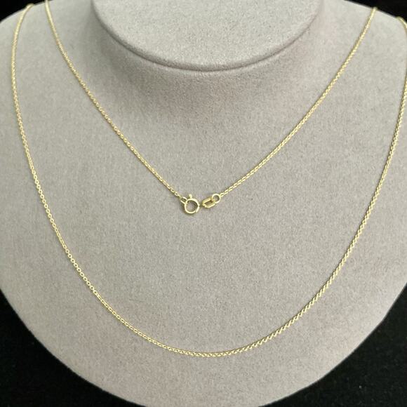 SOLID 10K Gold Cable Link Chain 1MM Necklace 24in BSI ~ NEW *LAST ONE* - Picture 1 of 10